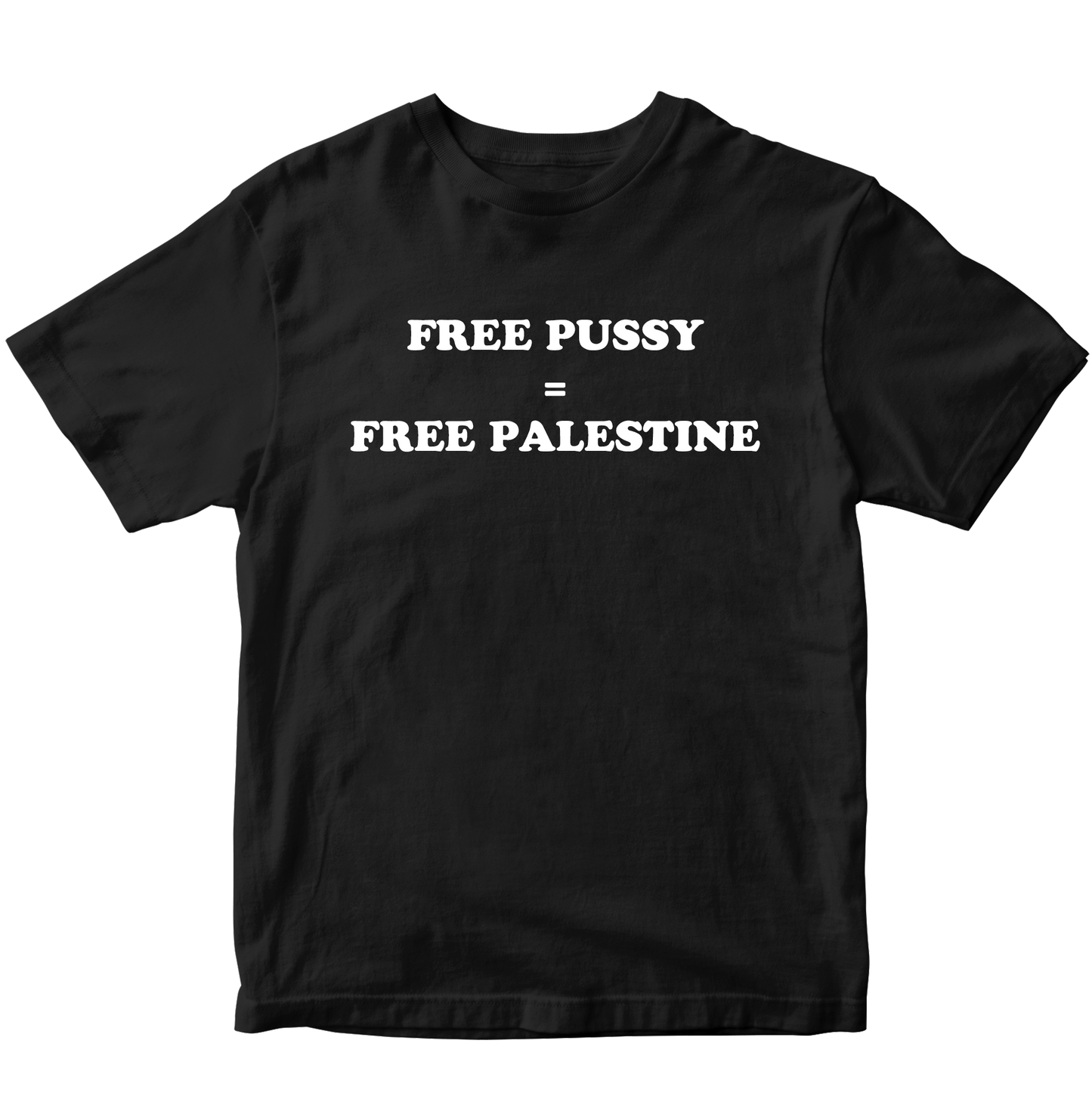 FREE PUSSY = FREE PALESTINE T-SHIRT